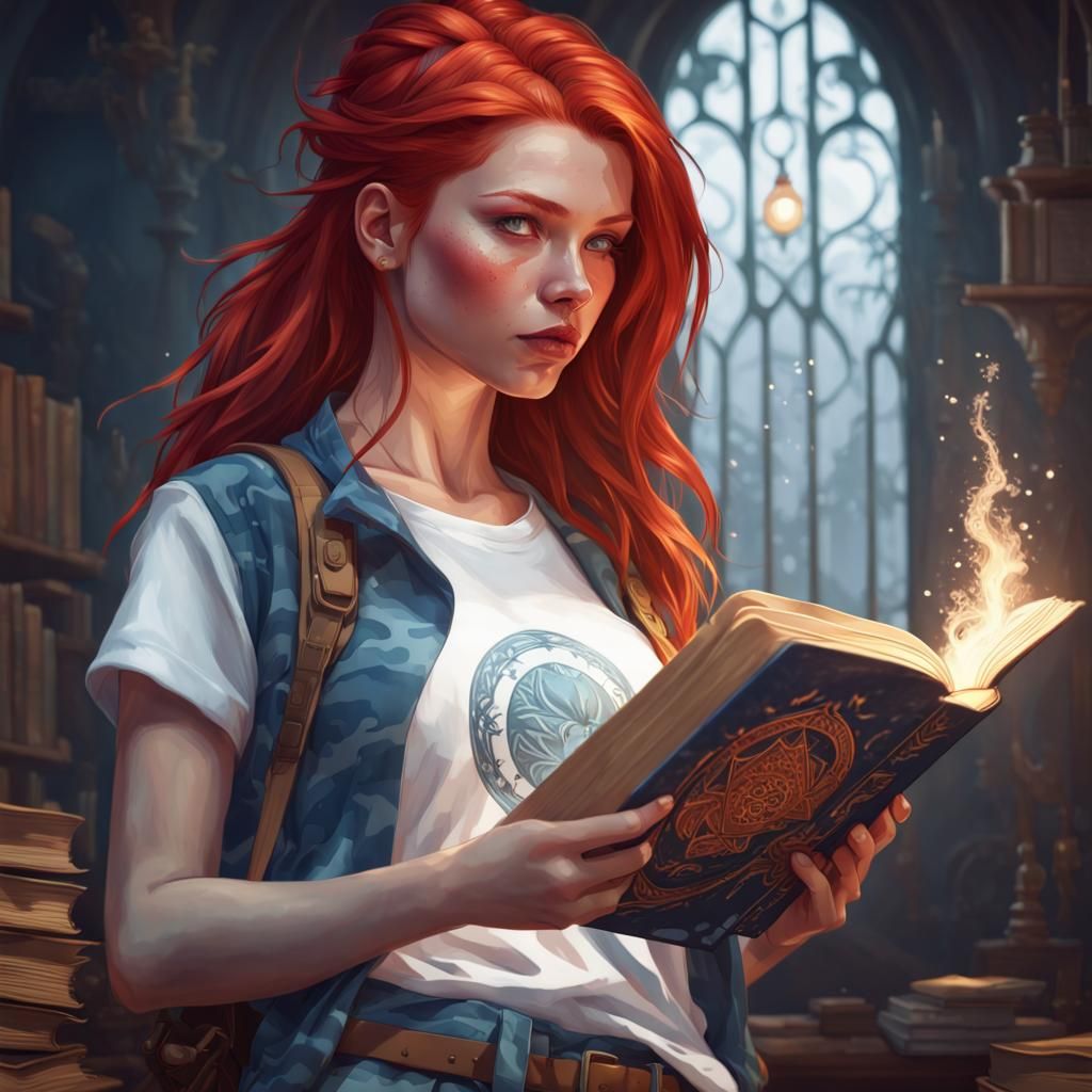 Mystical Punk Girl Portrait in Dynamic Lighting