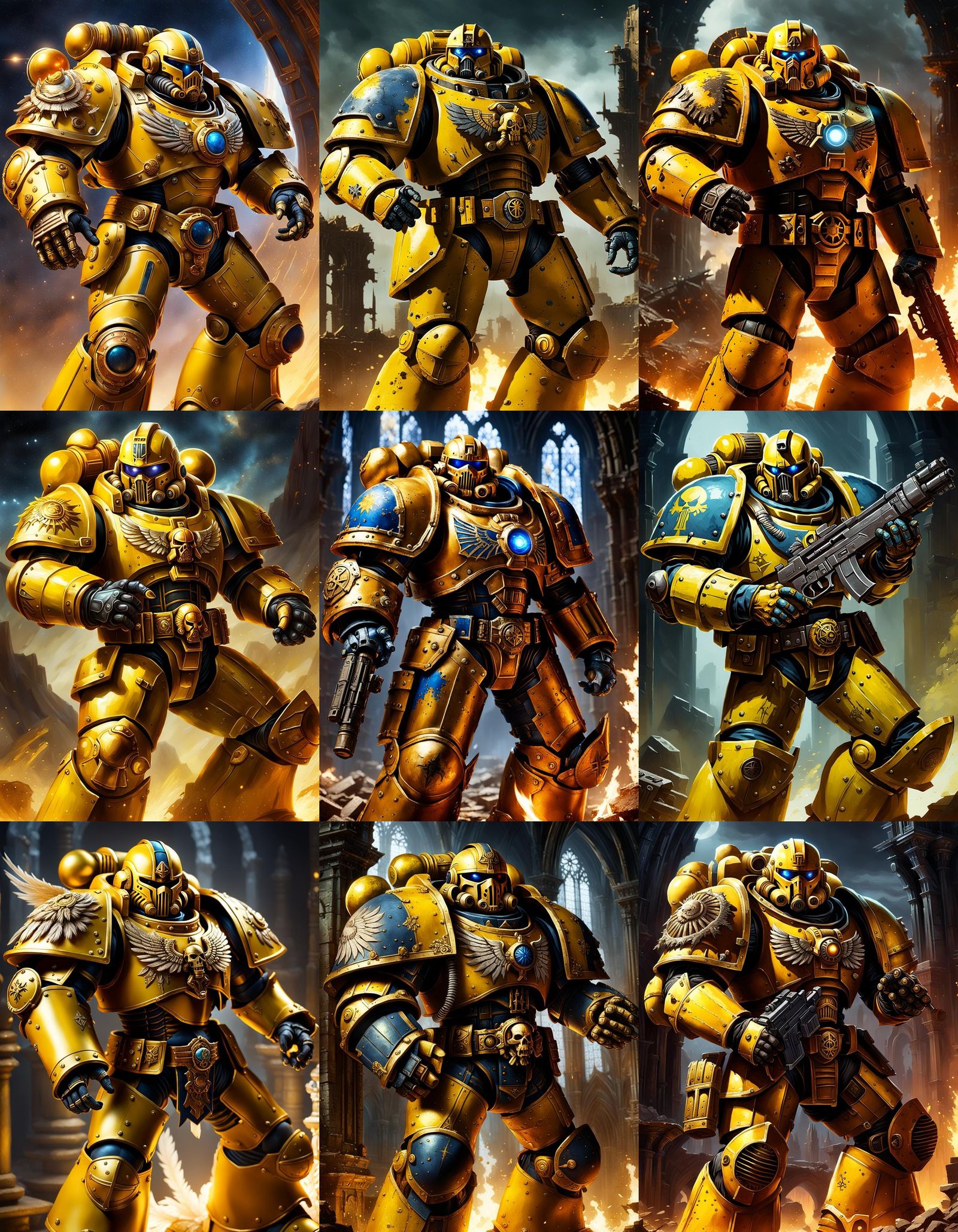 Elegant Yellow Warhammer 40k Space Marine