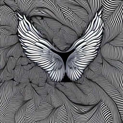 Winged Centaur Flying Above a Walled City