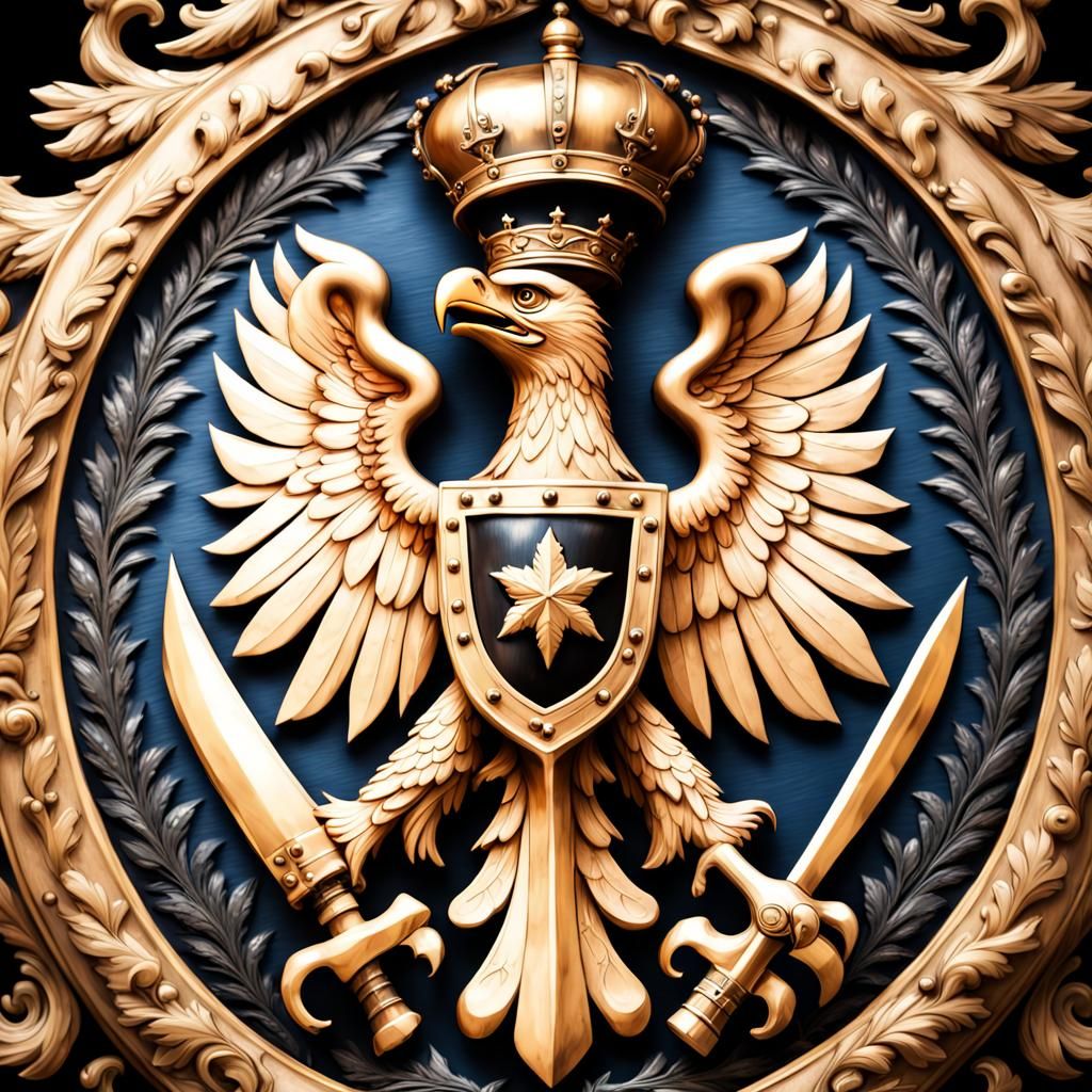 Royal Prussian Shield with Eagle and Sword