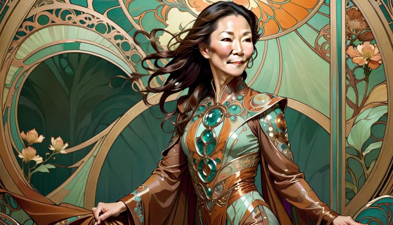 Michelle Yeoh in Art Nouveau Style