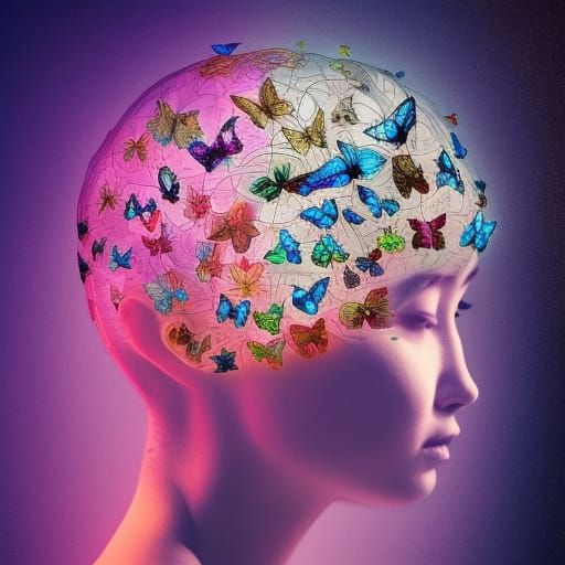 Surreal Butterflies in Computational Matrix: CGI Rendering