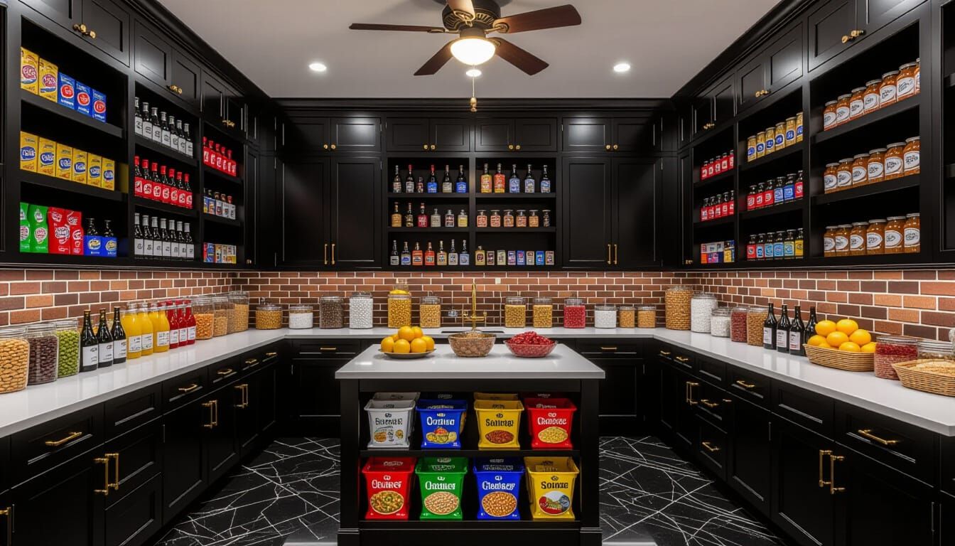 Victorian Storage Room Filled with Abundance in Dutch Golden...