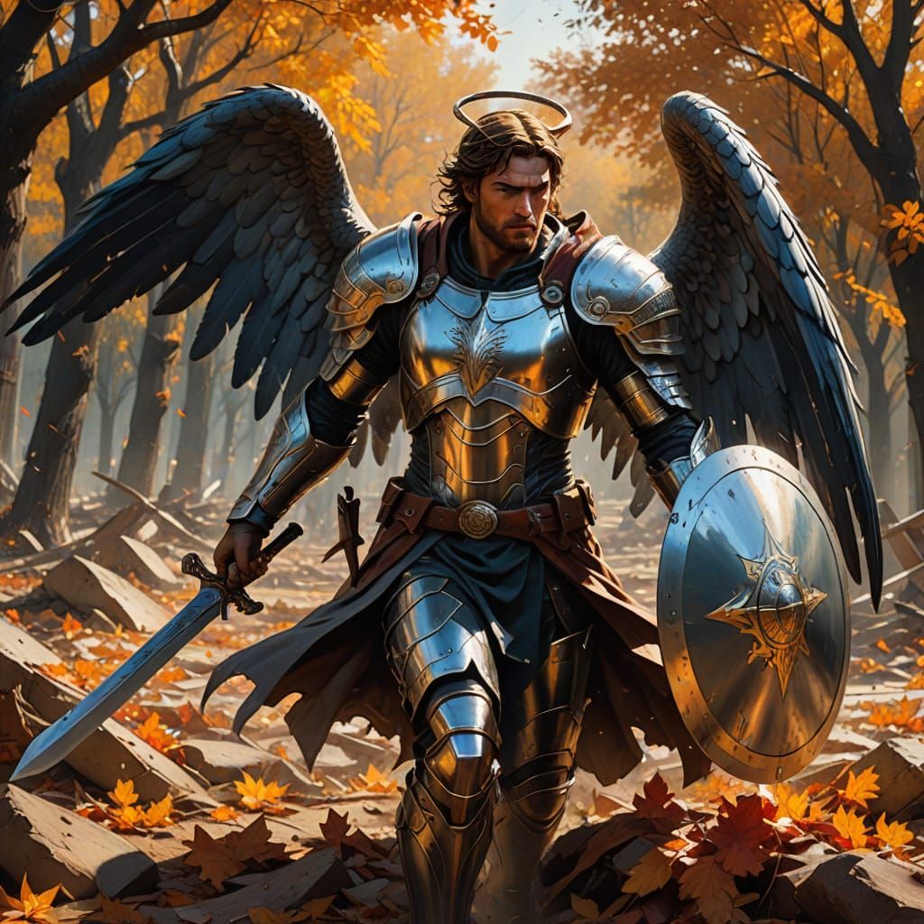 Sorrowful Avenging Angel Tramples Parched Battlefield