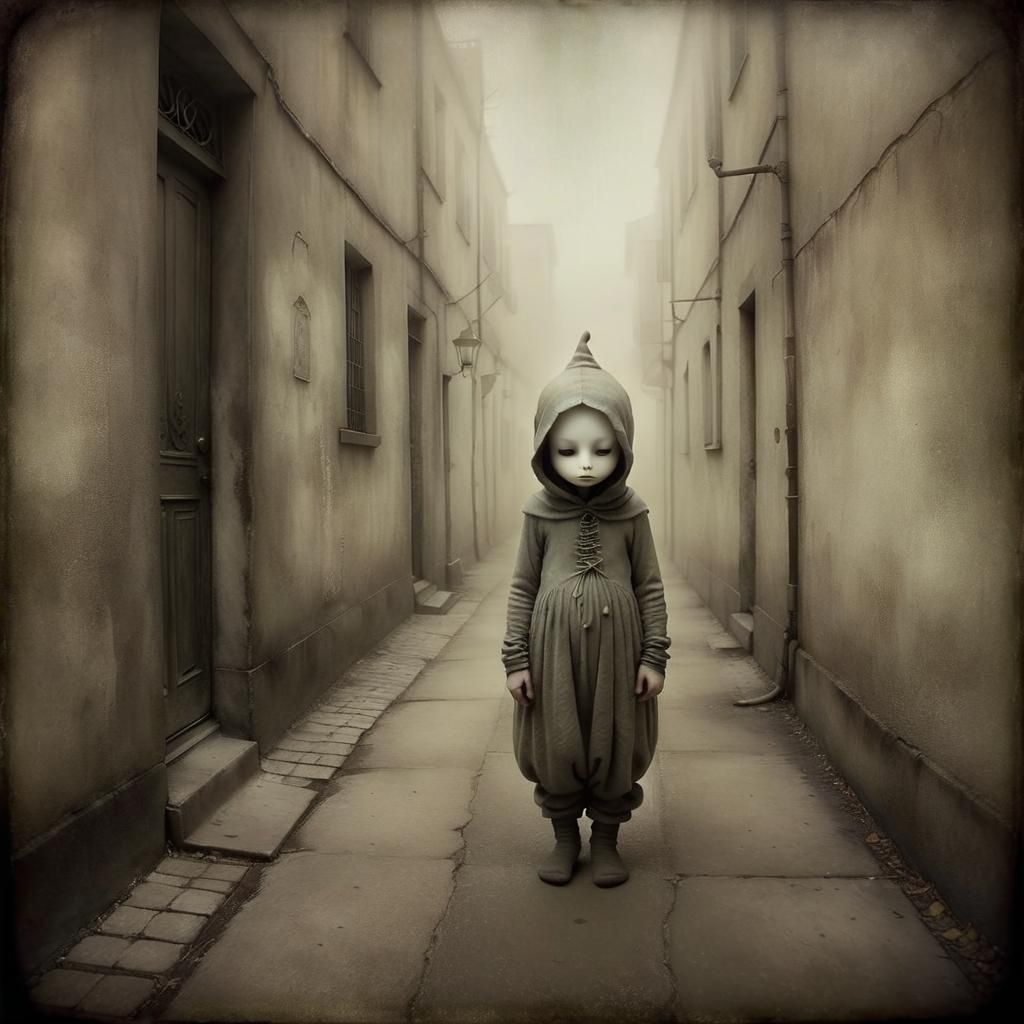 Foggy Alley Nirvana: Surreal Pictorialist Image