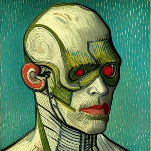 Locutus of Borg as Impasto Oil Painting