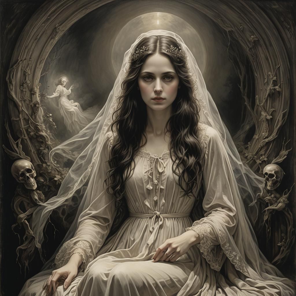 Ethereal Ghost Haunts Translucent Haunted House