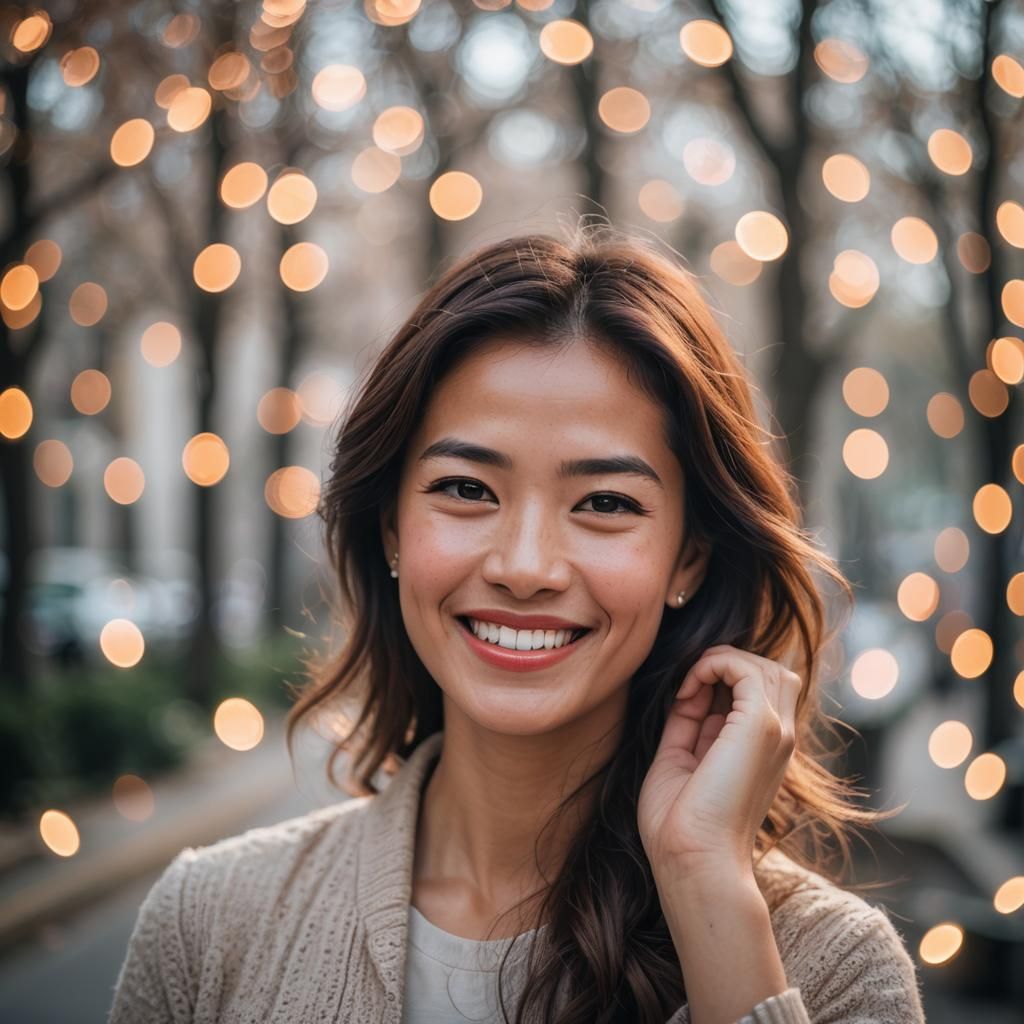 Smiling Lady: Professional Bokeh Photography