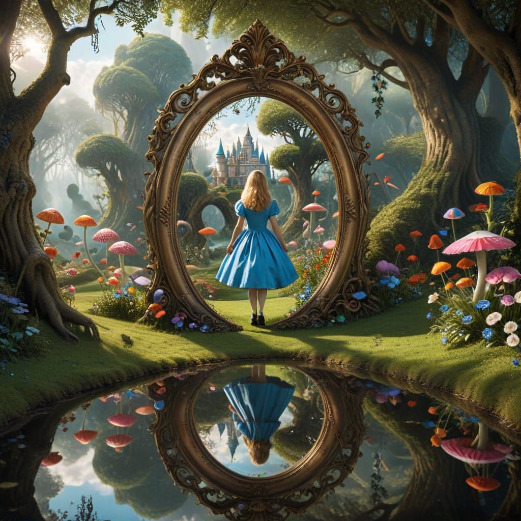 Enchanted Mirror Realm of Whimsy and Wonder
