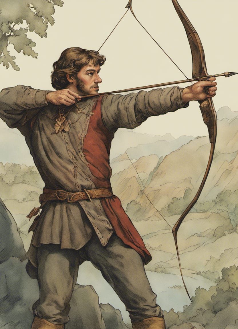 William Tell Readying Bow and Arrow