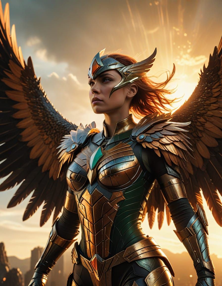 Sophia Lillis as Hawkgirl in Comic Book Style