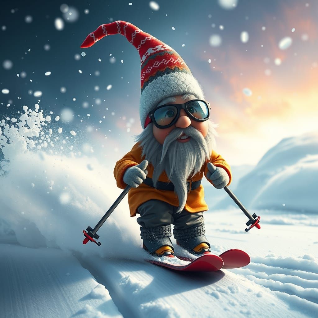Winter sports gnome