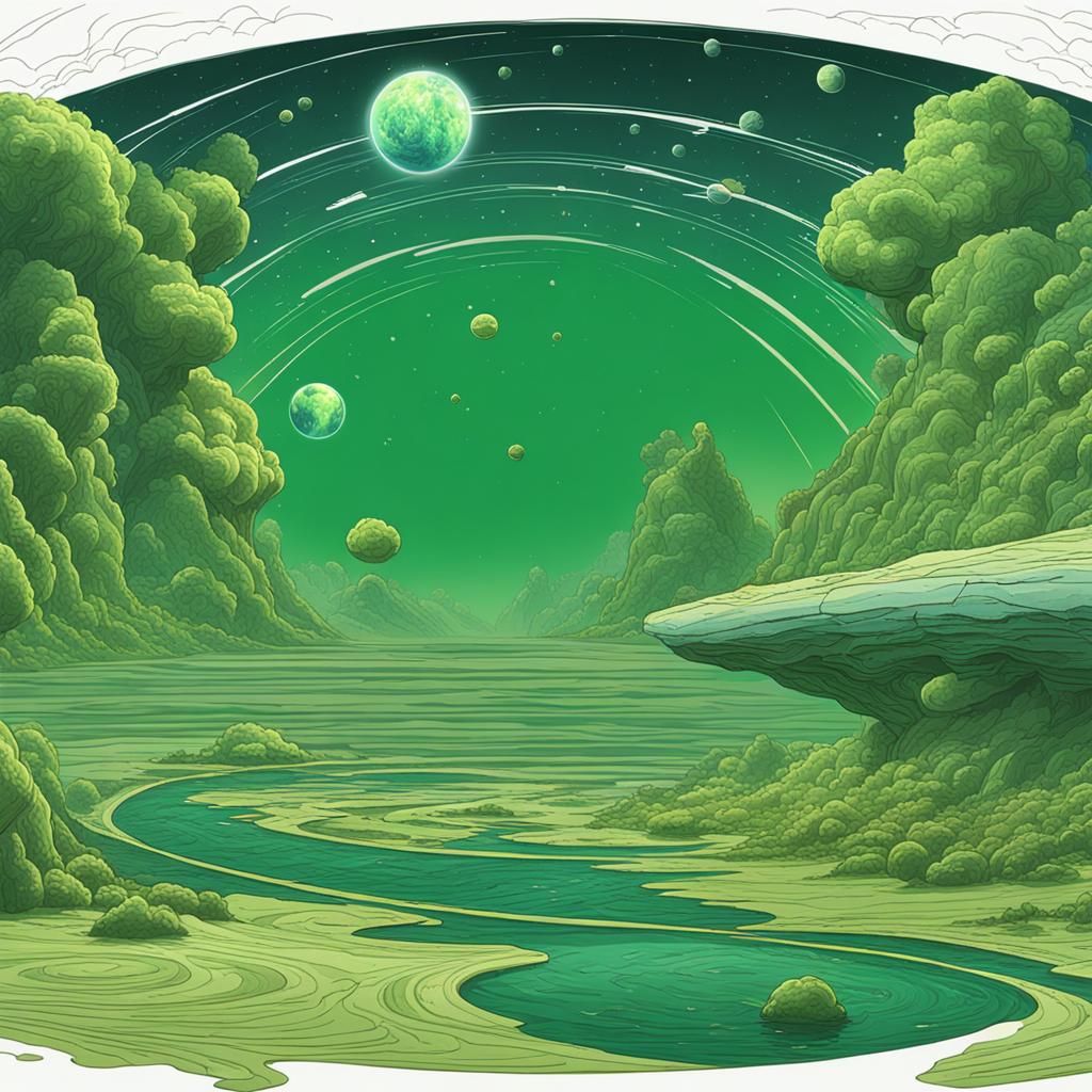 Cosmic Dreamscape: A New Green Planet