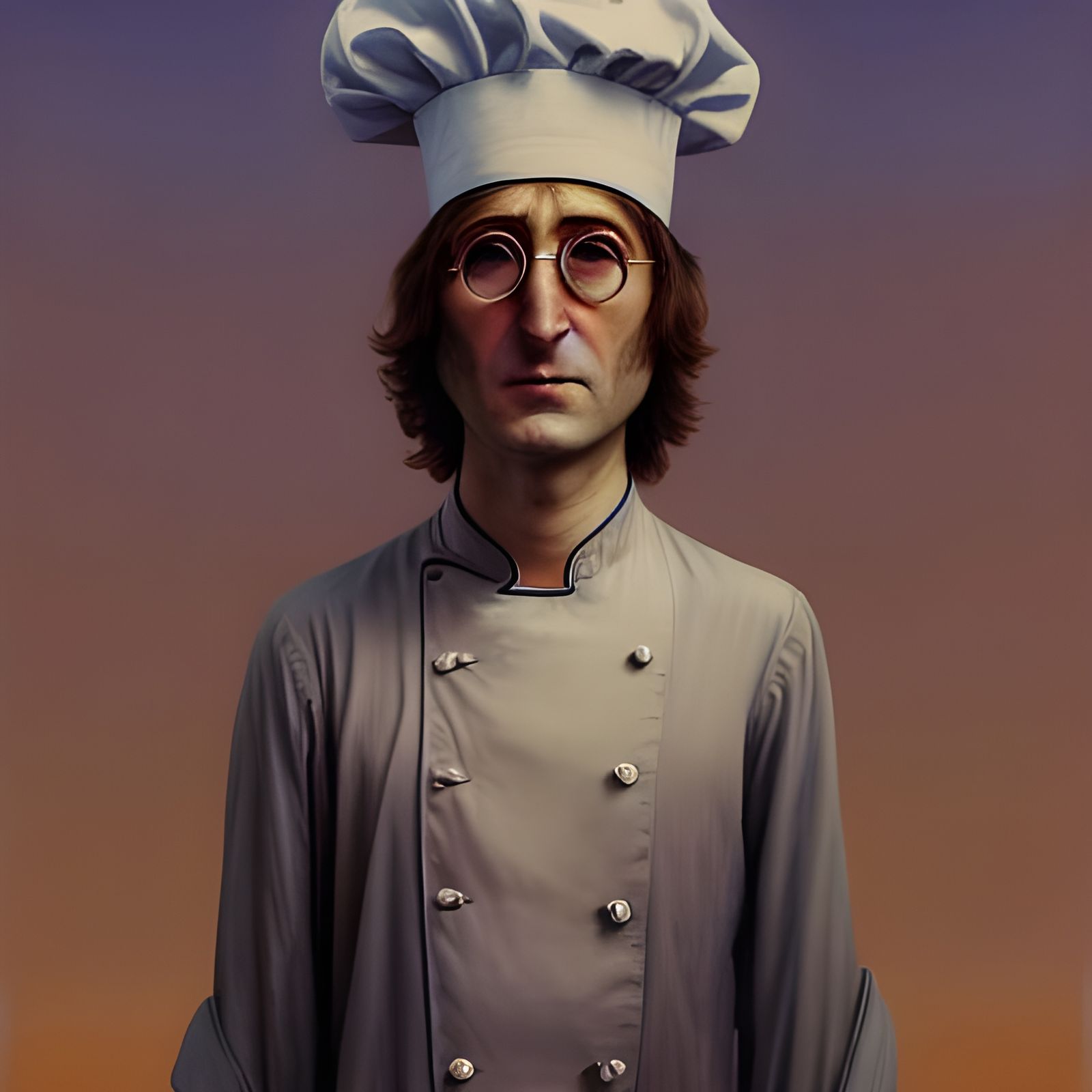 John Lennon as Master Chef: Surreal Digital Portrait