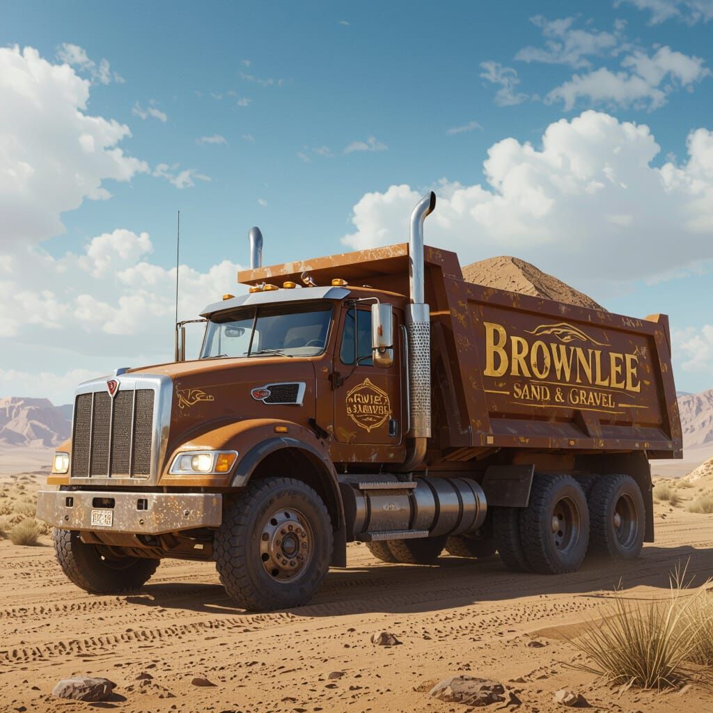 Brownlee Sand & Gravel Truck Door Logo Art