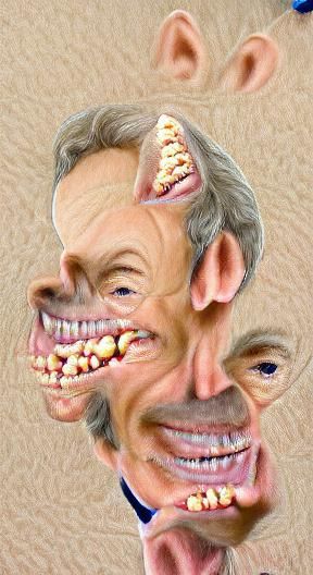 Surreal Caricature: Tony Blair Reimagined