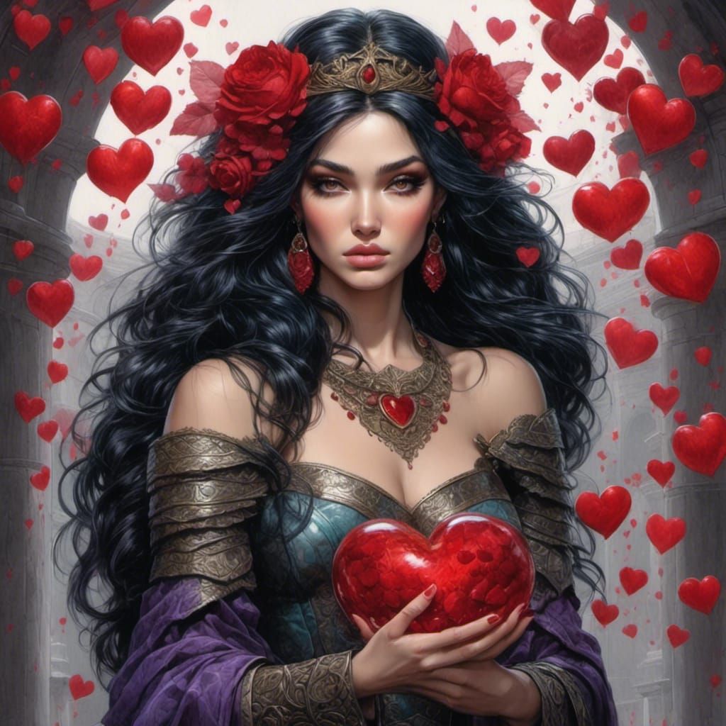 Symbolic Gothcore Fantasy Art with Saltwater Textures