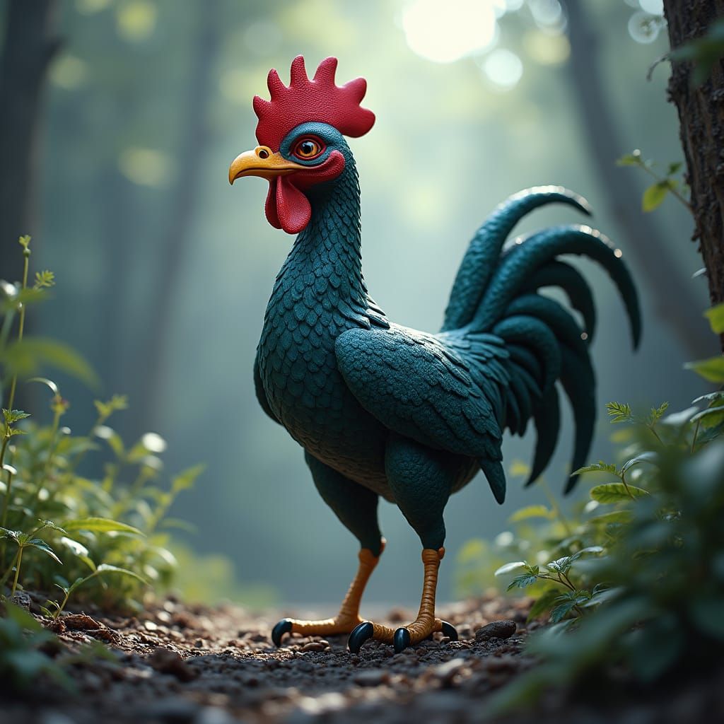 Cobra Chicken detailed matte painting, deep color, fantastic...