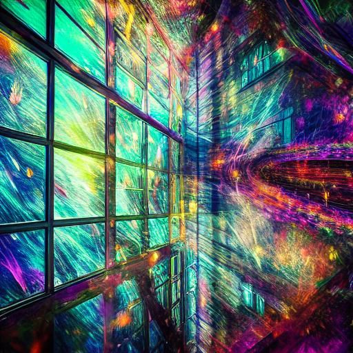 Abstract Fantasy Imagine with Volumetric Lighting