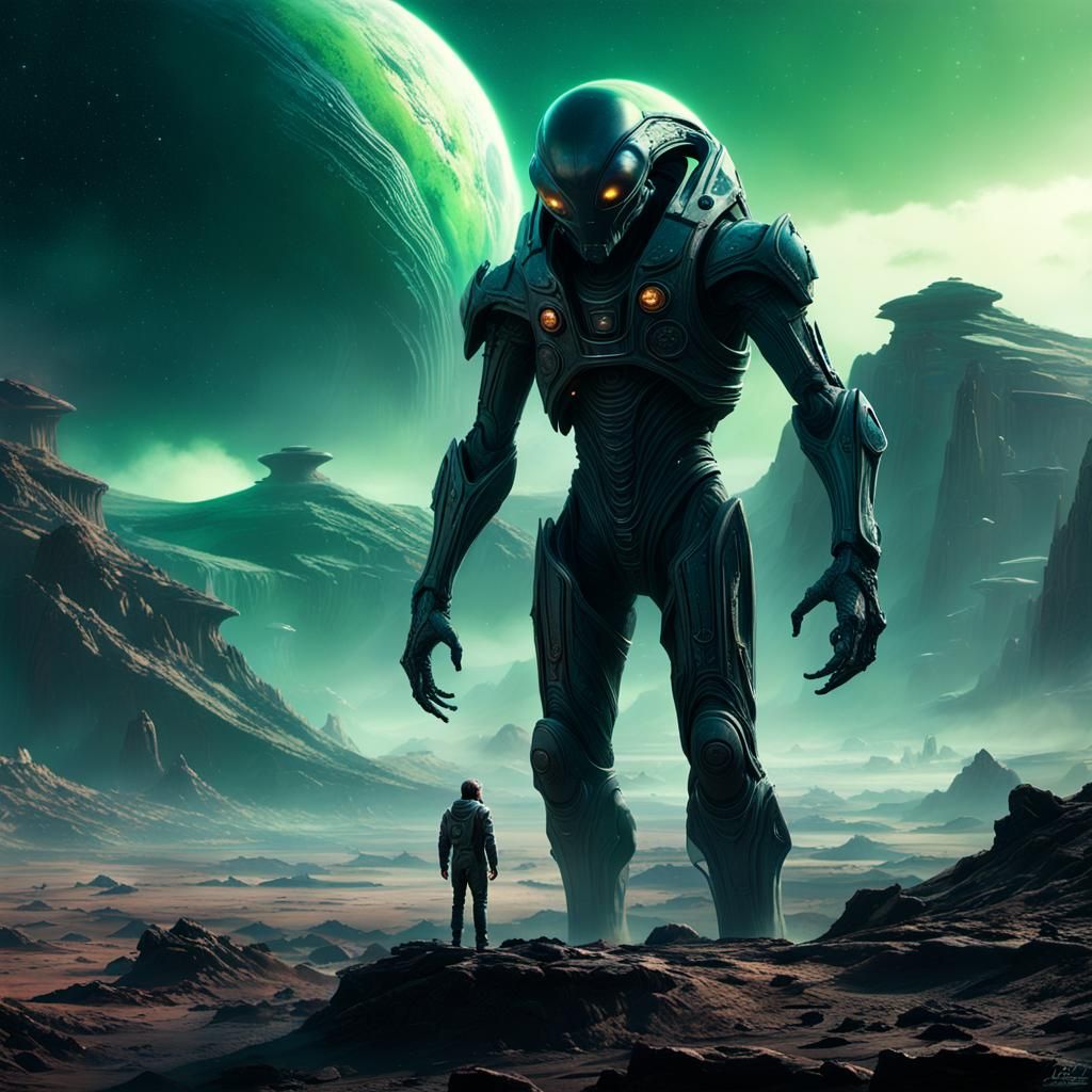 Alien on Ancient Planet: Cinematic Digital Matte Painting