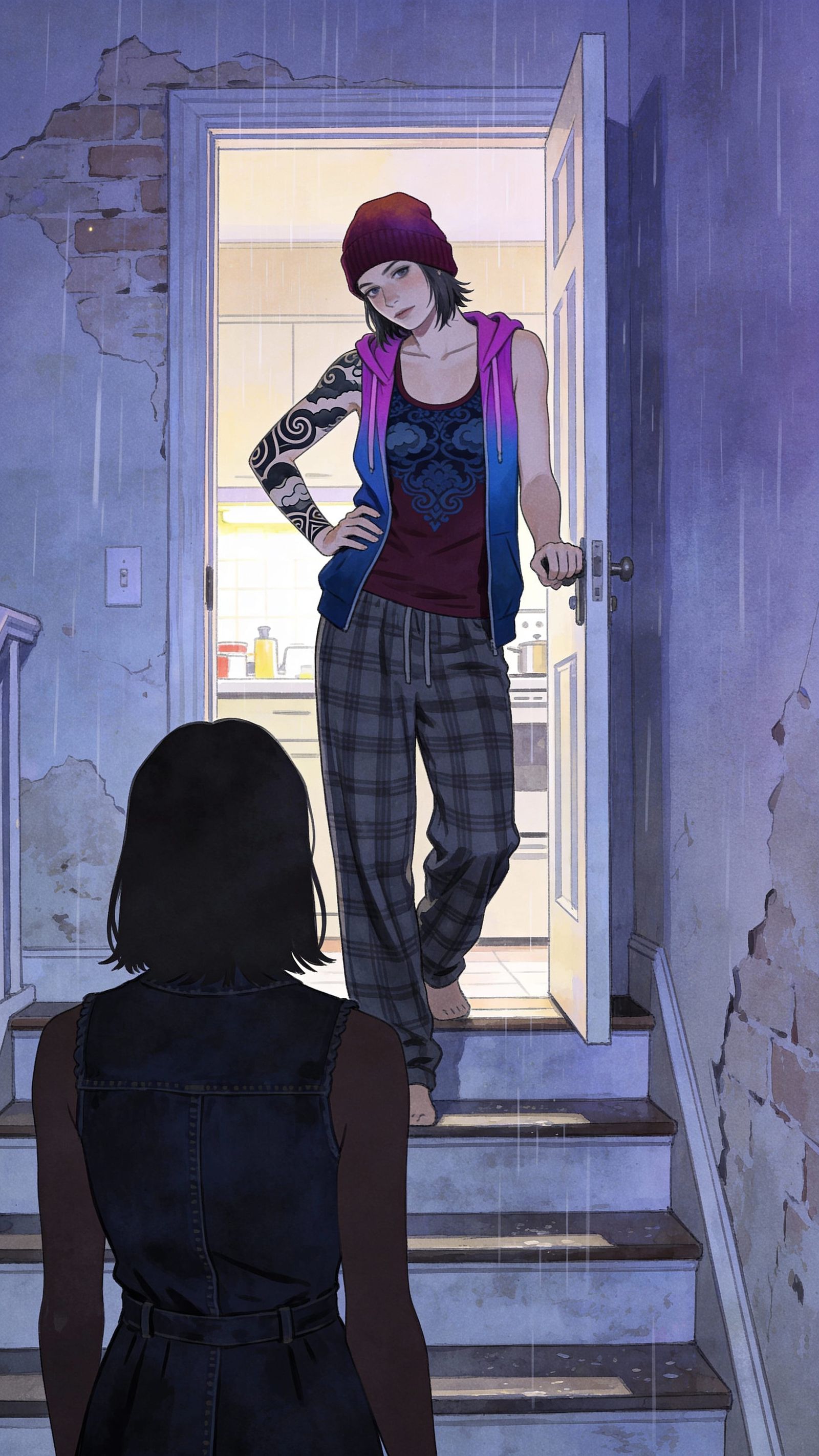 Broken Down Kitchen at the Top of the Stairs