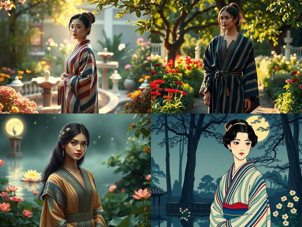 Jesus in a Striped Robe with Mary in a Simple Blue or Brown ...