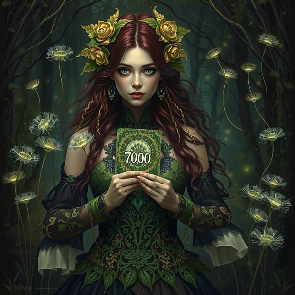 Bioluminescent Poison Ivy Lace Art