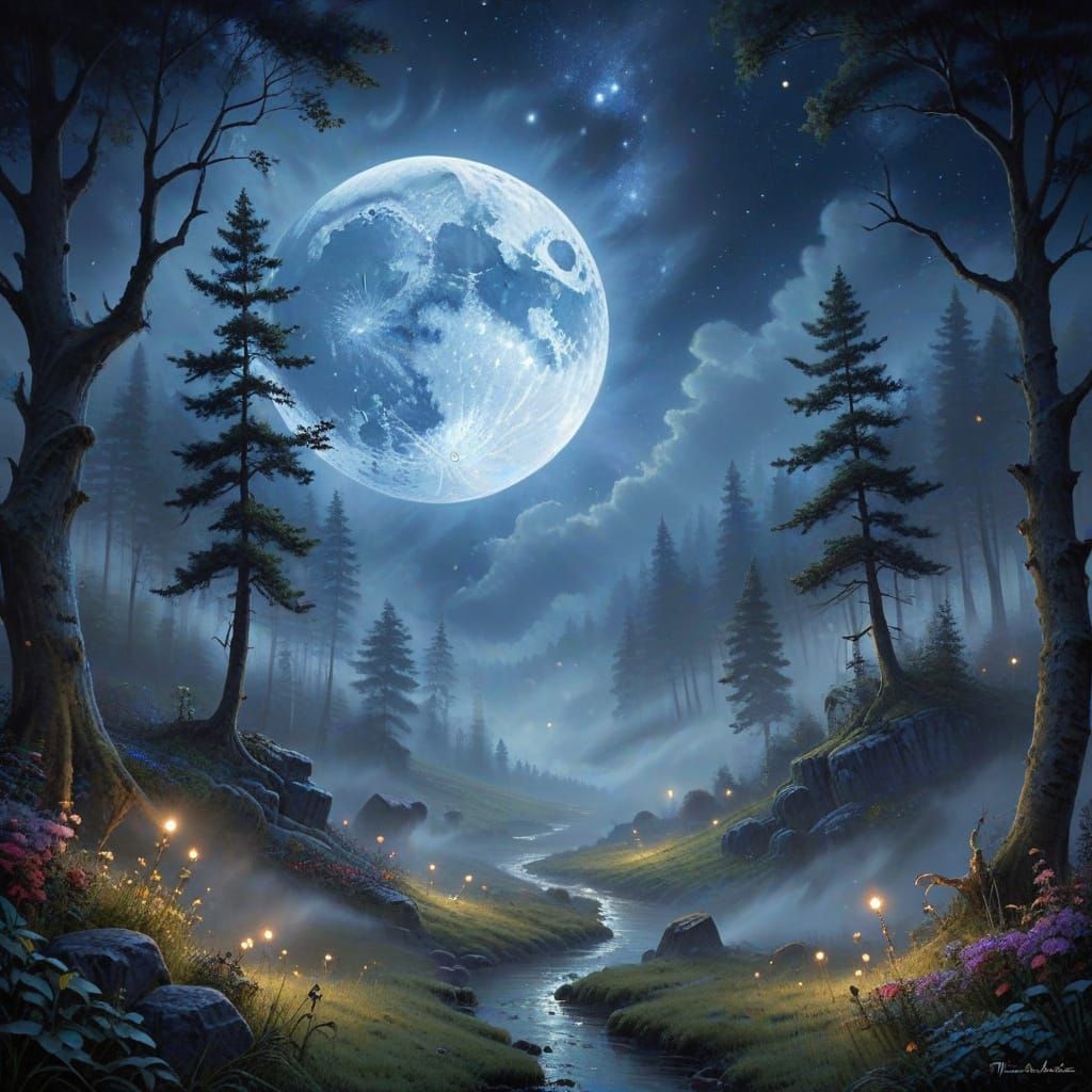 Luna's Friendly Face Illuminates the Enchanted Forest