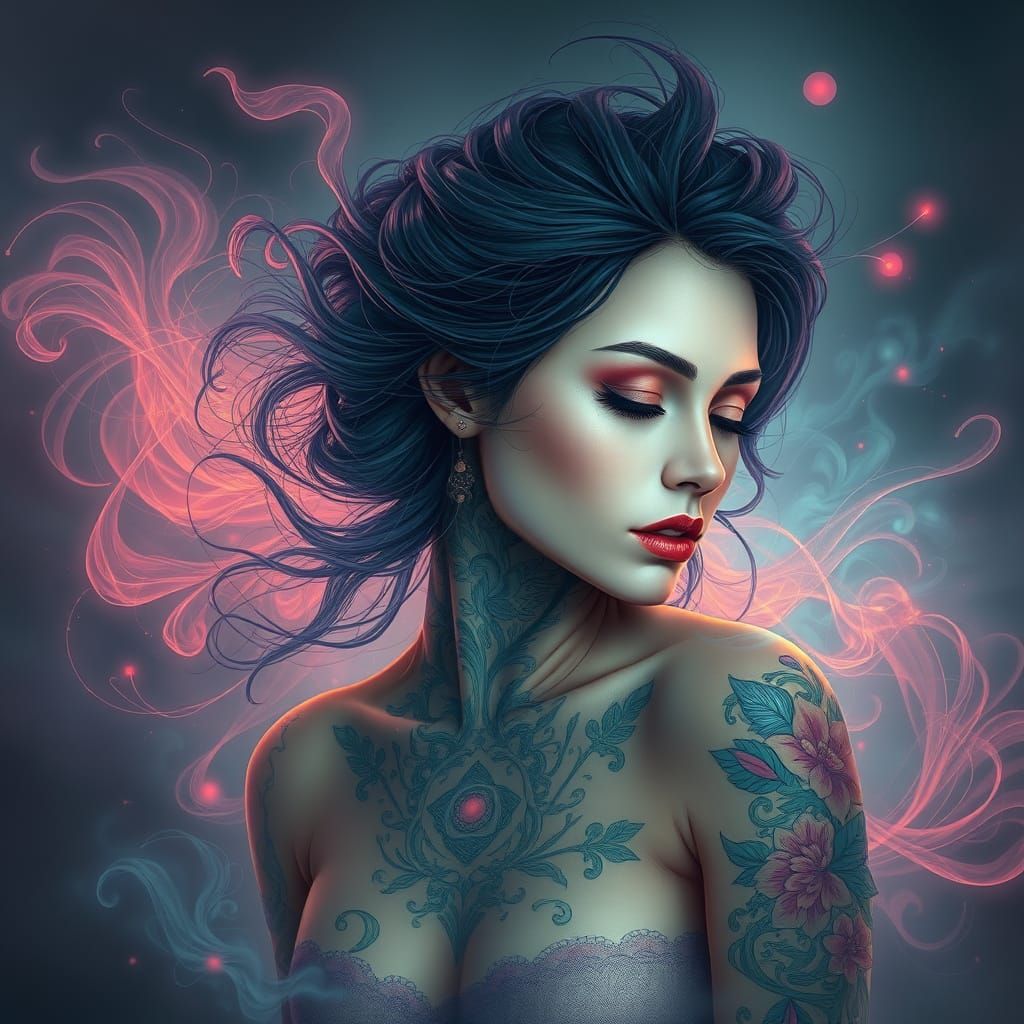 Surreal Tattoo Art in Ethereal Colors