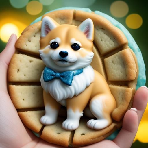 Cute Doge Cookie in Ethereal Fantasy Style