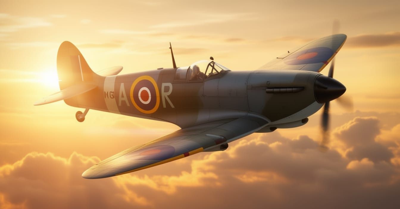 Spitfire in flight