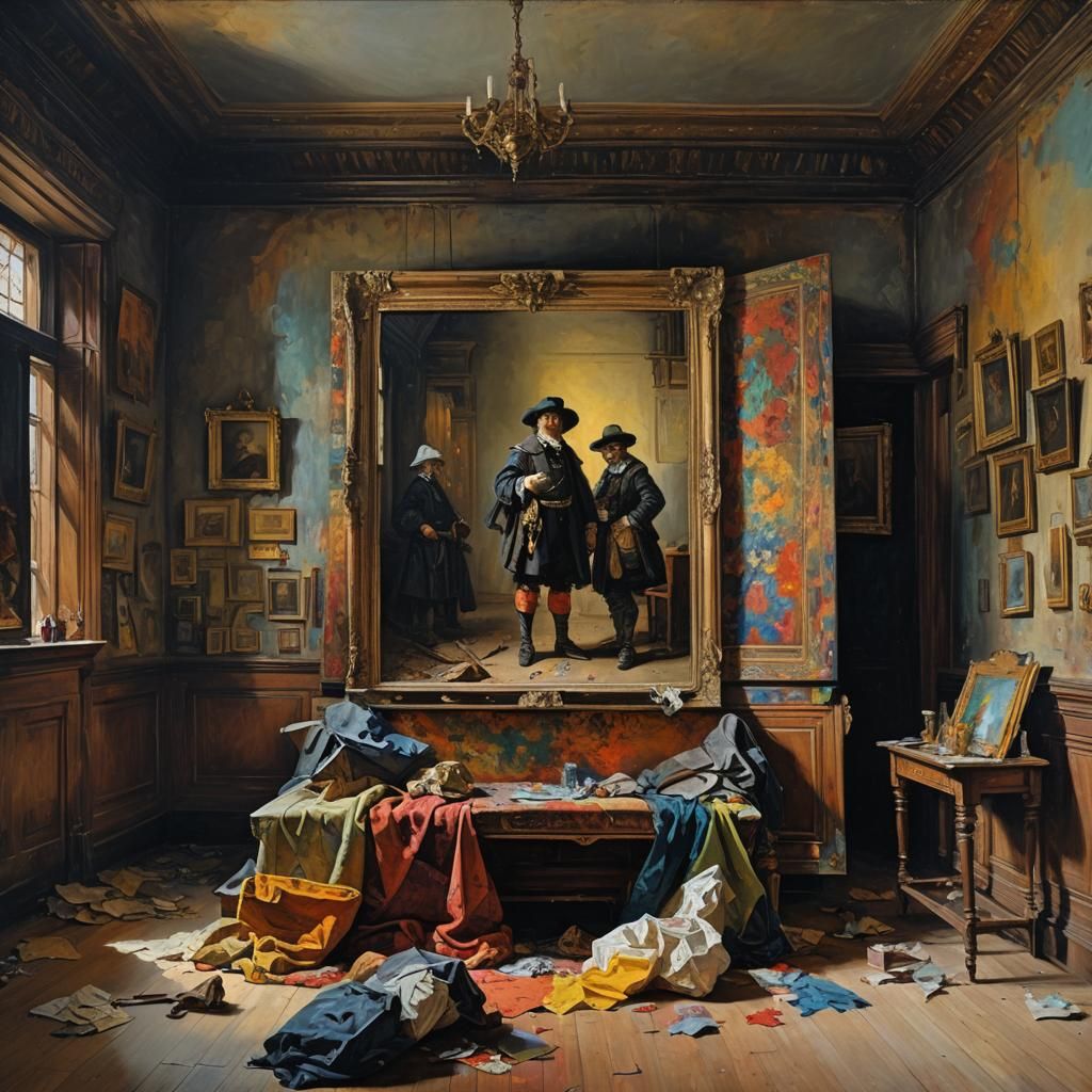 Rembrandt-Inspired Room Radiating Past Glamour