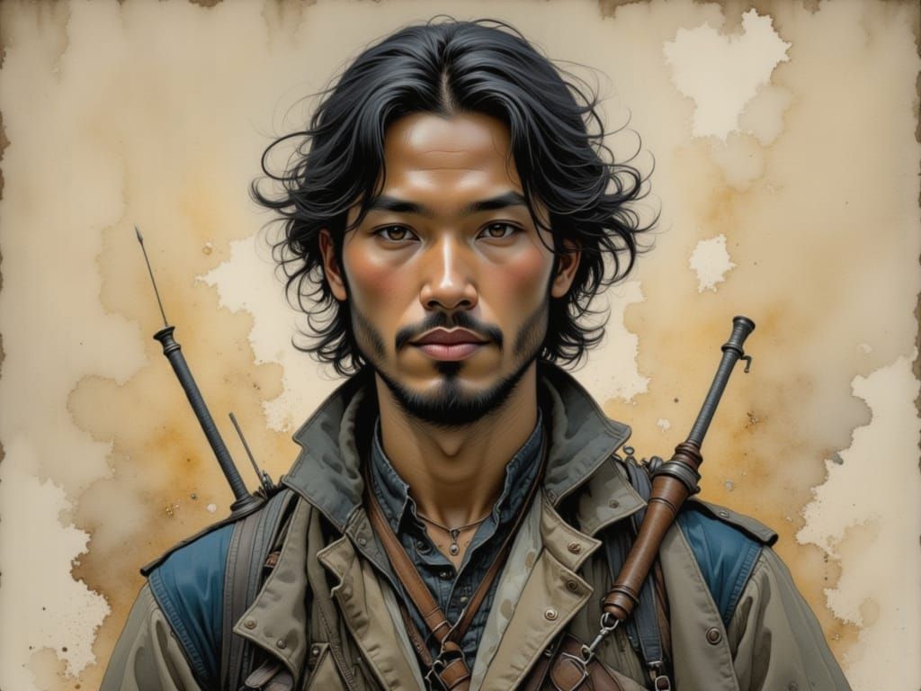 Ousmane Sow Style Euro-Indian Portrait