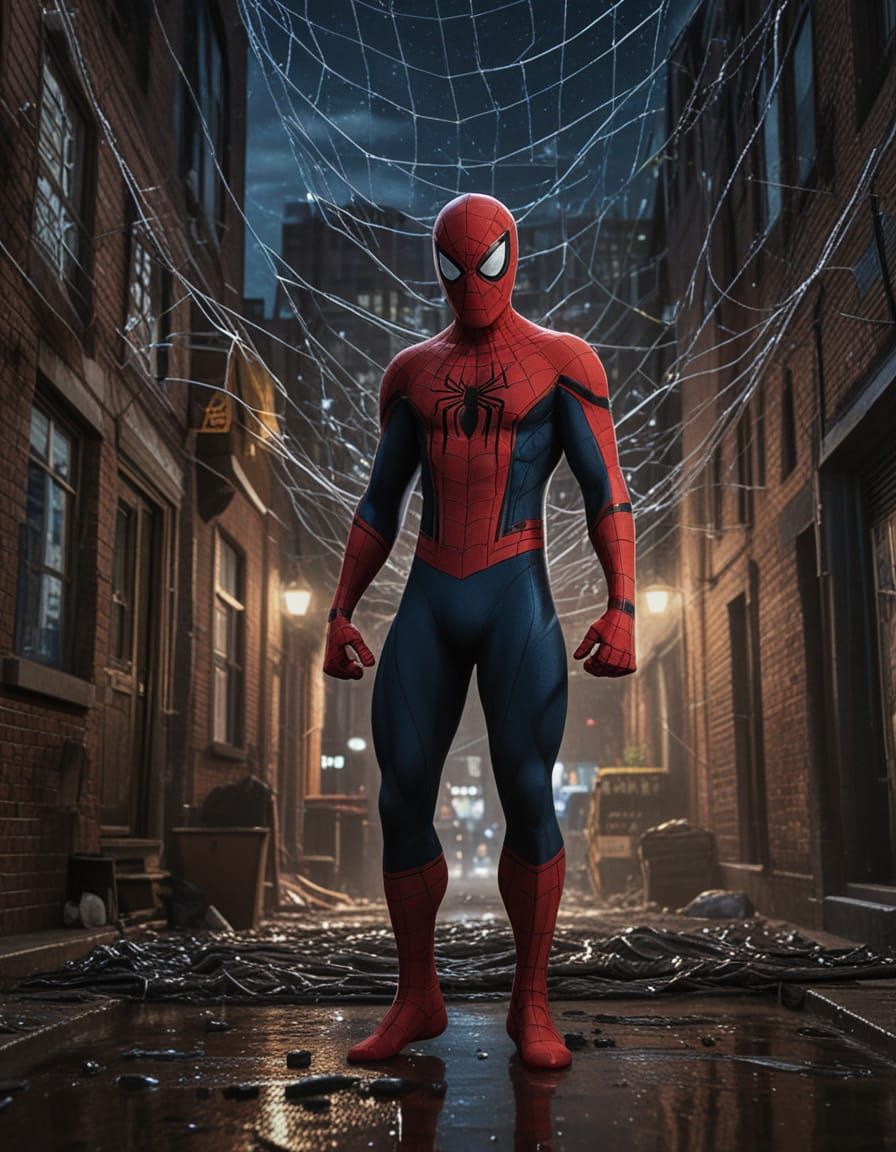 Spider-Man in a Photorealistic Comic Book Aesthetic