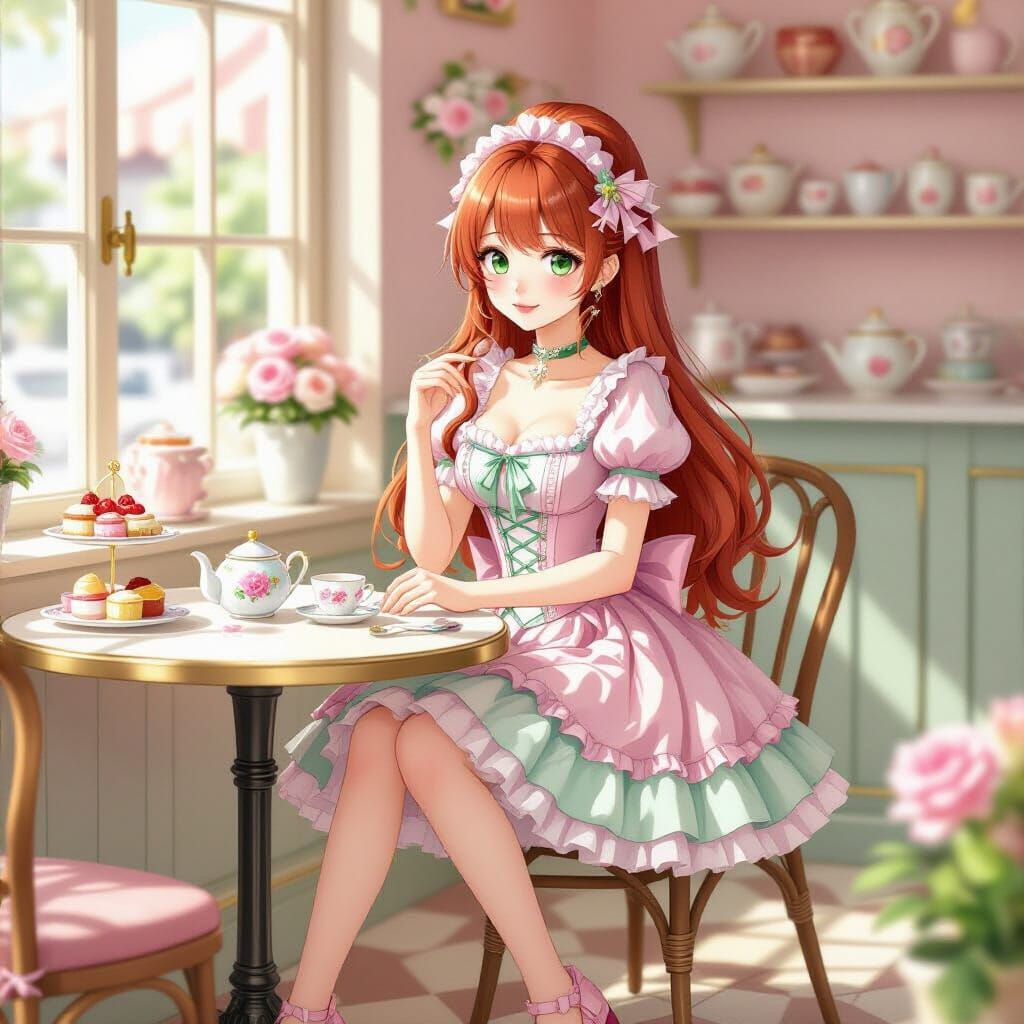 Anime Woman in Yoyogi Sweets Shop