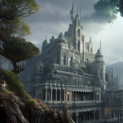 Epic Cinematic Scene in Detailed Digital Matte Painting