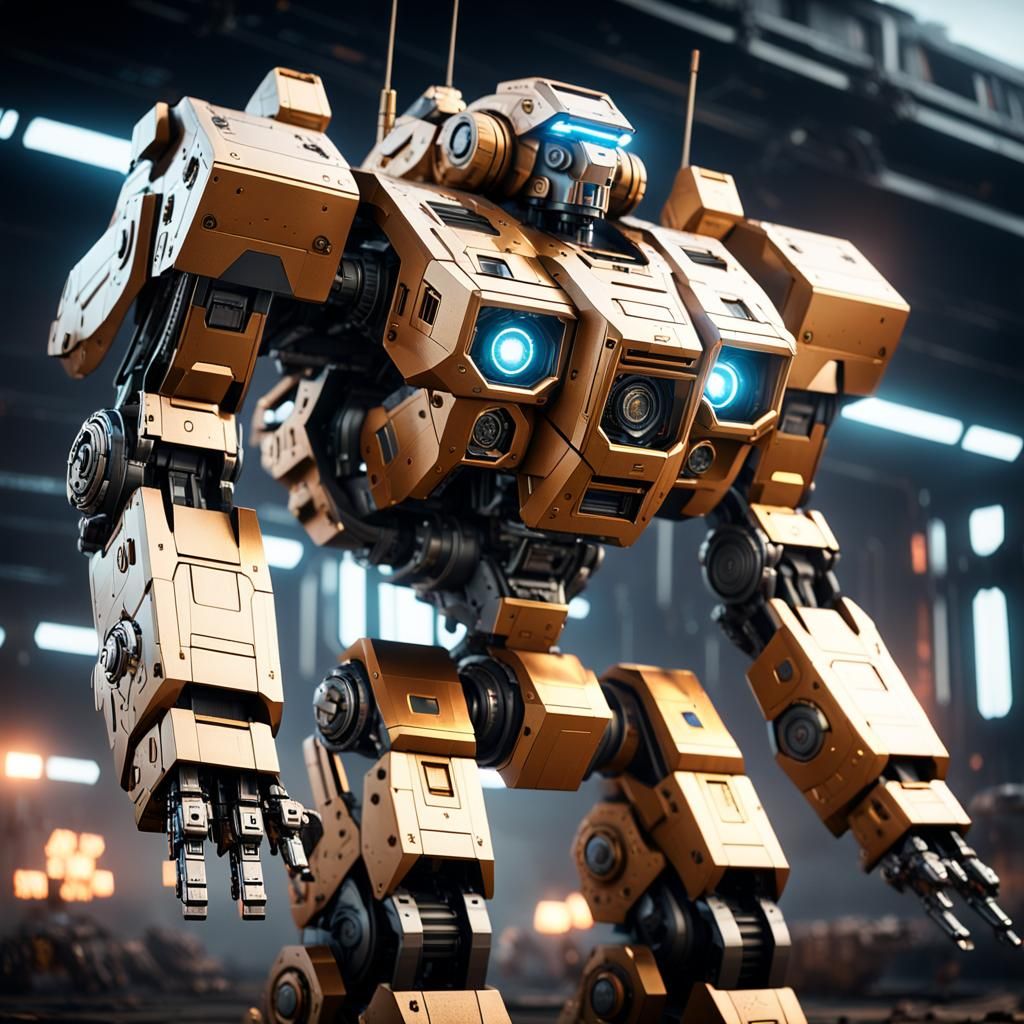 Sci-Fi Light Mech Illustration in 3D