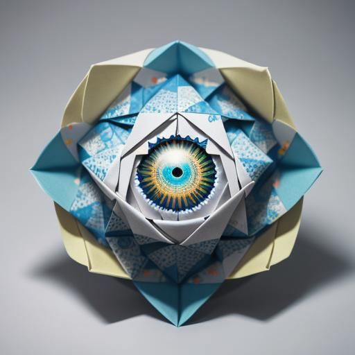 Origami Third Eye Papercraft in 8K Resolution