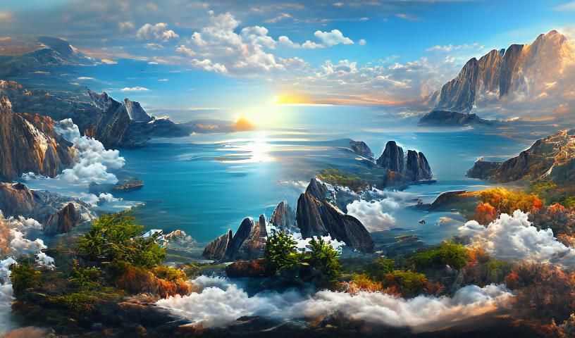 Majestic Beach Vista at Sunrise in 8K