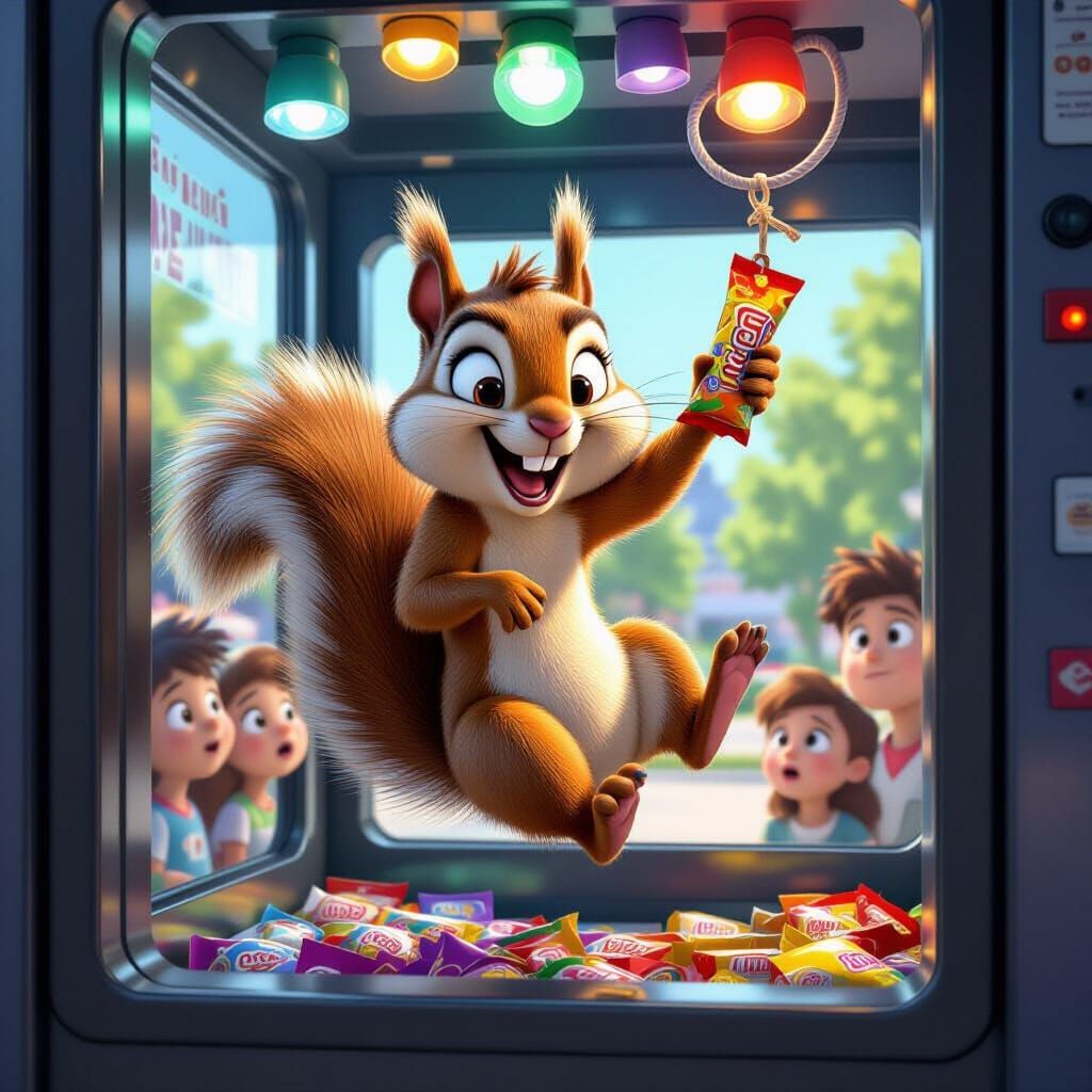 Pixar Squirrel's Vending Machine Heist