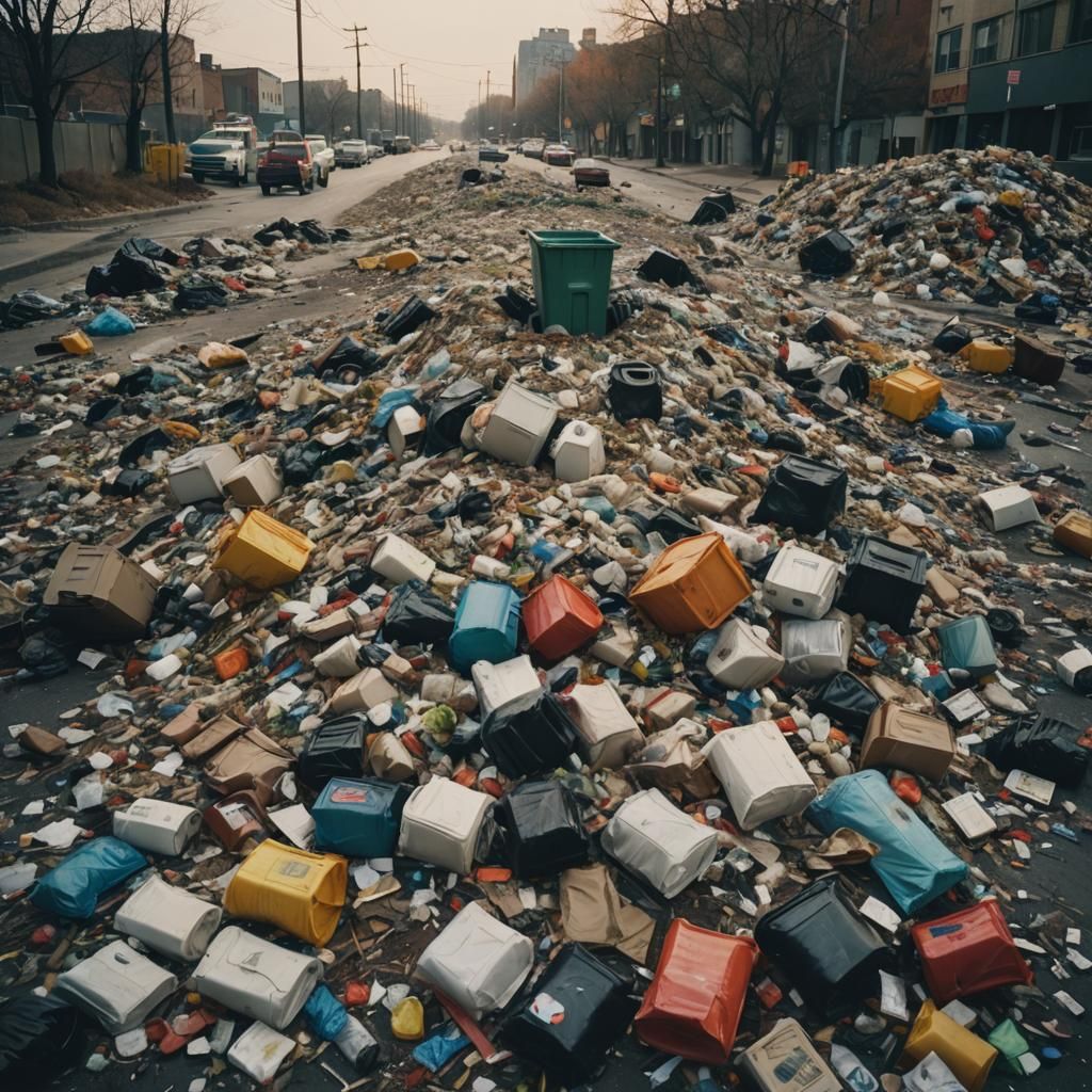 Clean, Trash-Free City in Cinematic Style