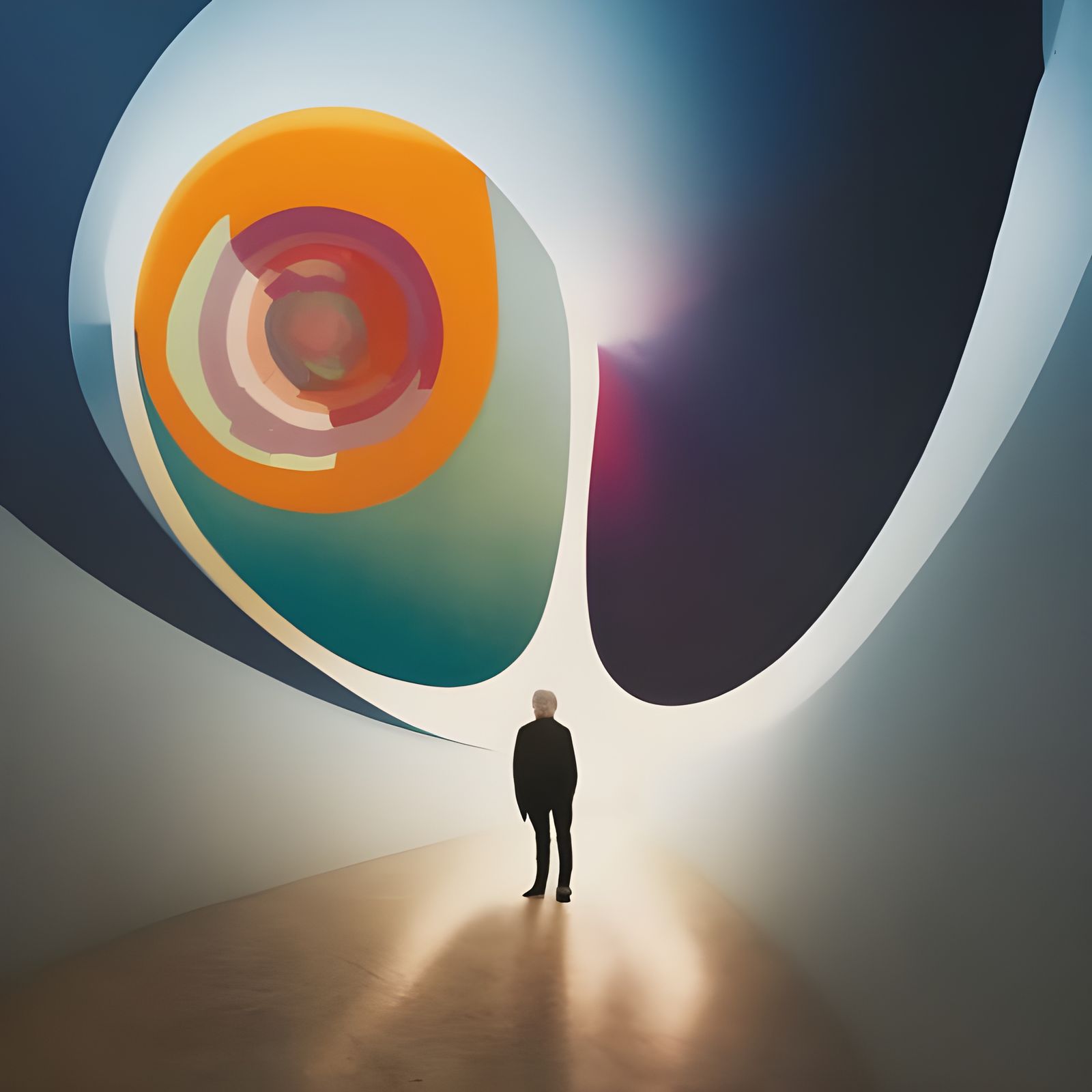 Abstract Folk Singers in Dreamy Celestial Style