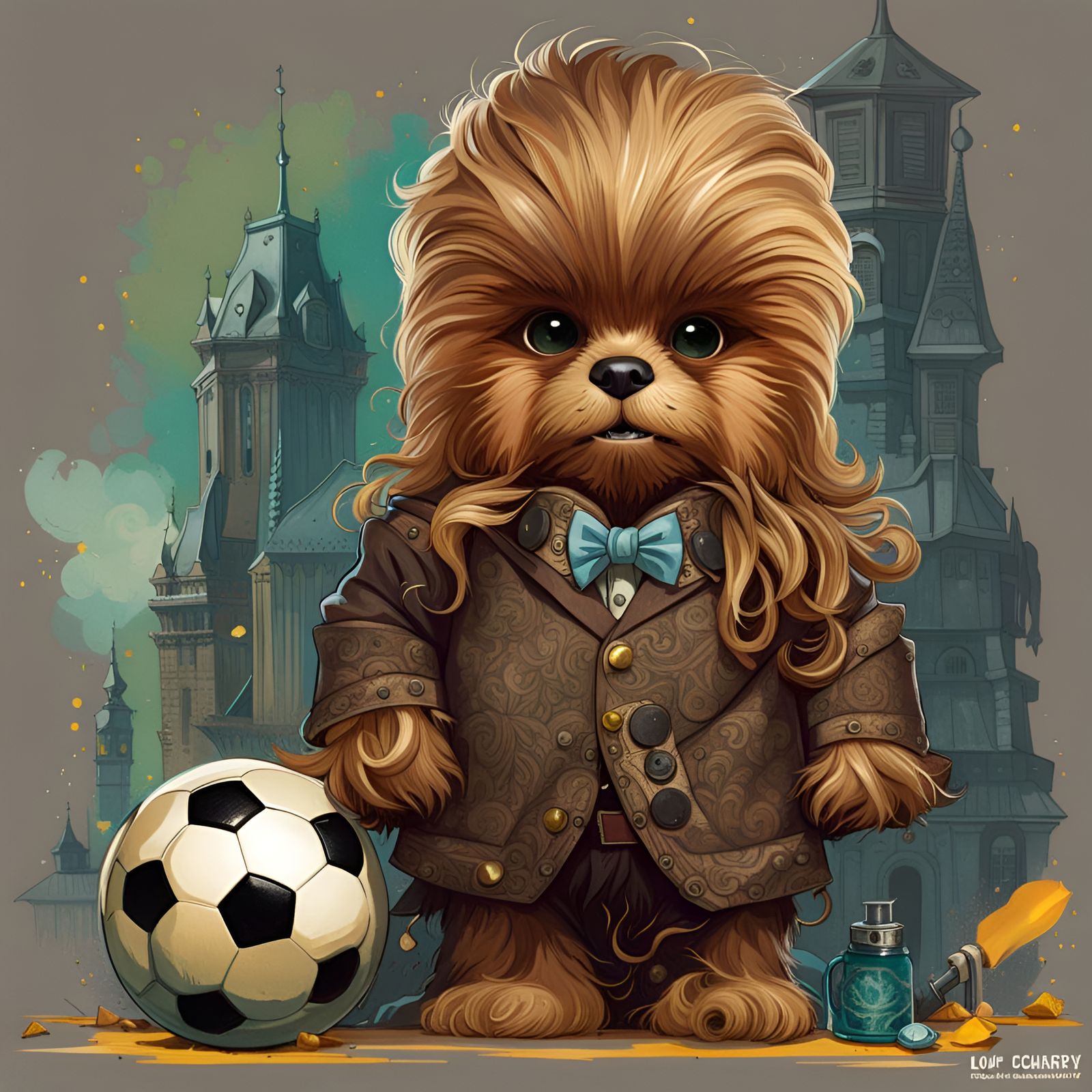 Chewbacca as Sherlock Holmes Portrait