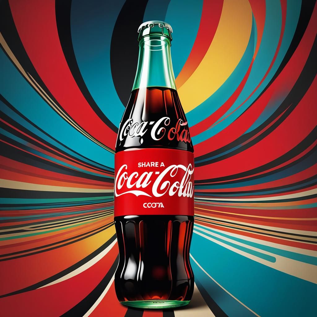 Psychedelic Coca-Cola Poster Advertisement