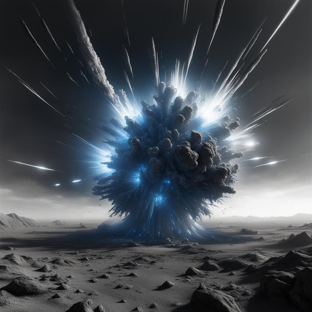 Luminescent Blue Explosion in Deep Space