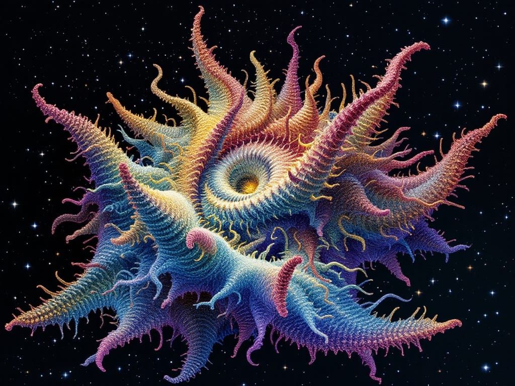 Stapelia Hand-Knit Masterpiece Blown Glass Sculpture