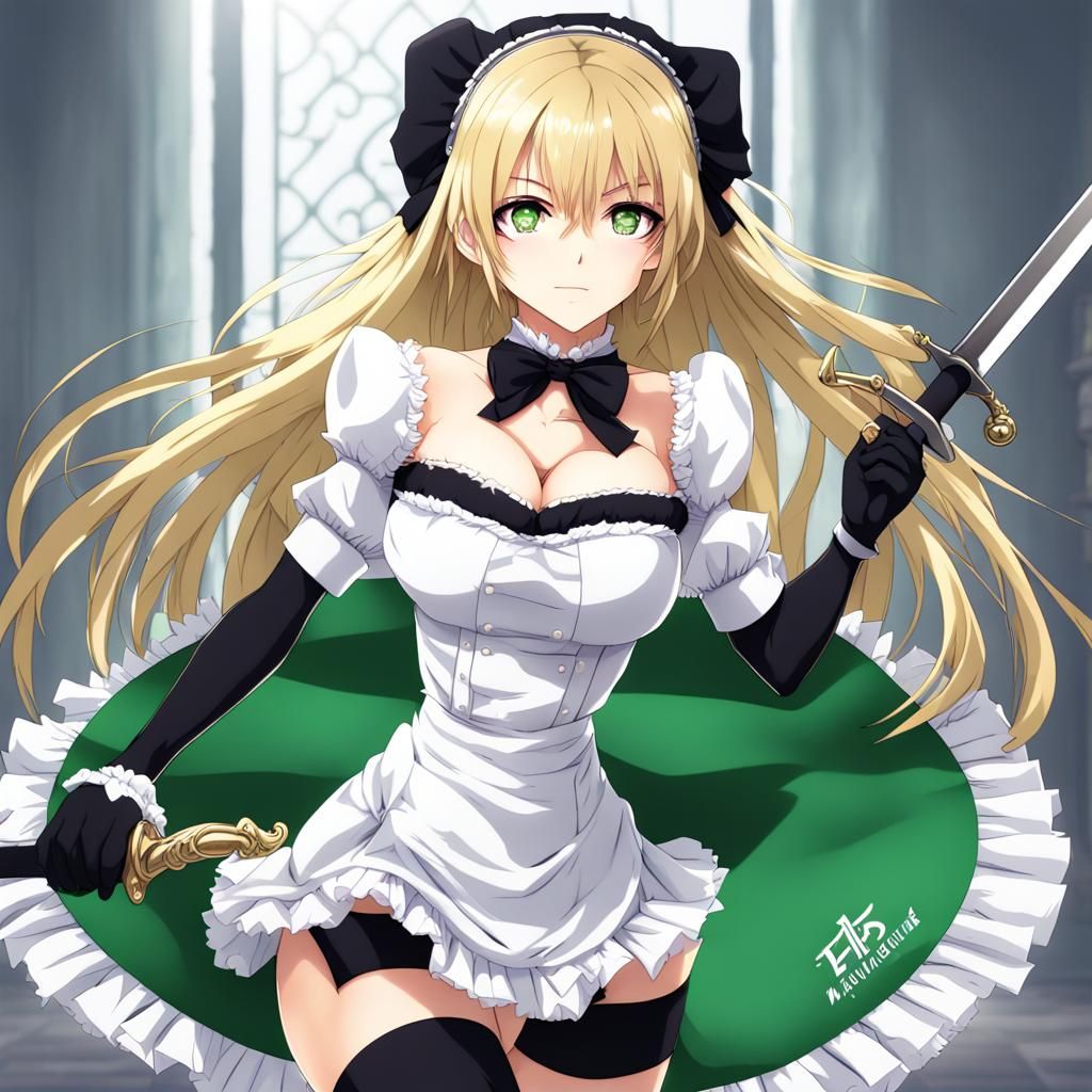 Anime Maid Warrior with Sword