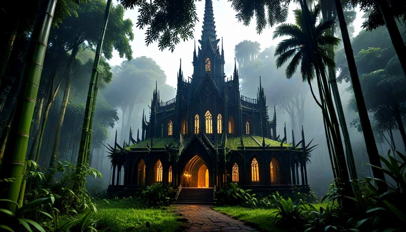 Lush Jungle: Bamboo Gothic Cathedral