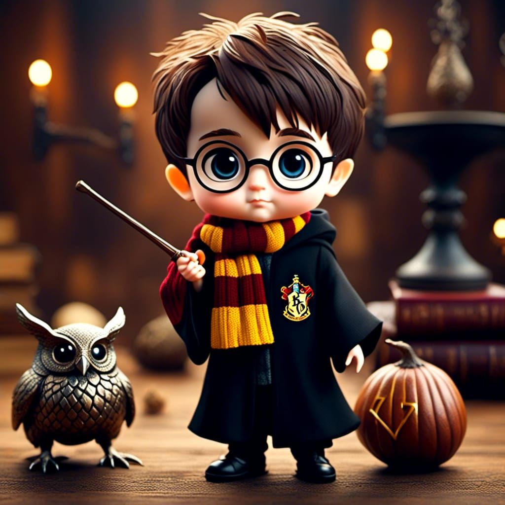 Adorable Chibi Baby Harry Potter Portrait