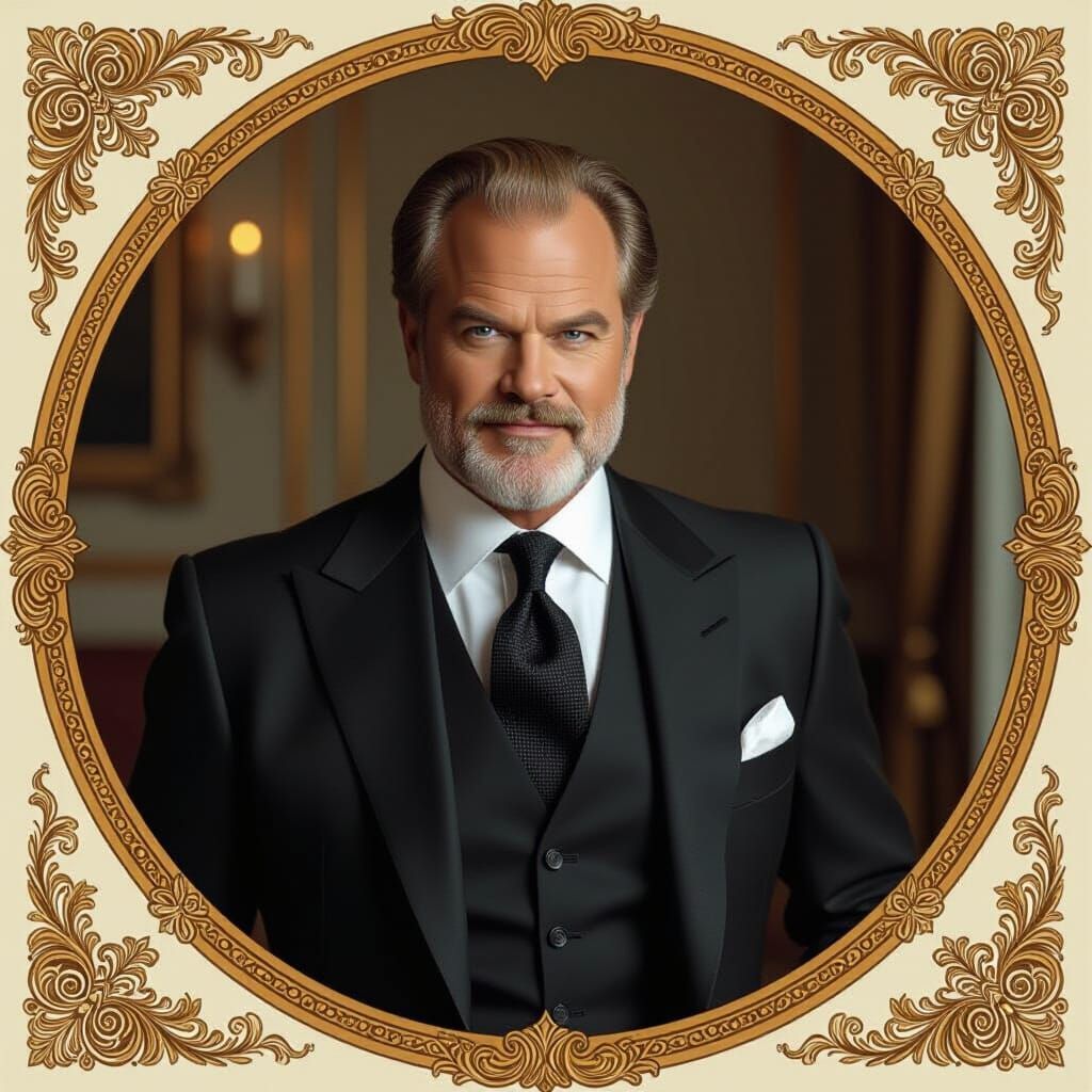 Kelsey Grammer Portrait in Art Nouveau Style
